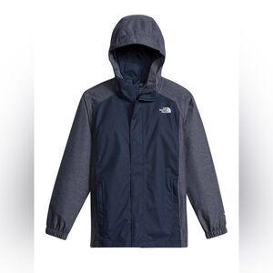 The north face | boys blue hooded windbreaker jacket | medium